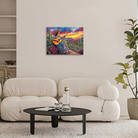 Mexican Women Pictures Wall Art, Cactus Landscape Bathroom Wall Decor, Nature Scenery Aesthetics Framed Painting Desert Modern Canvas Artwork for Bathroom Bedroom Living Room Decorations 20"L x 16"W