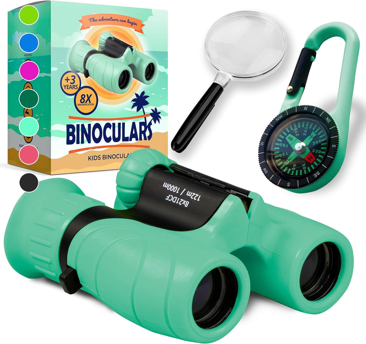 Binoculars for Kids, Perfect Toy for Little Boys and Girls - Mint Green