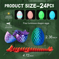 12PCS 3D Printed Dragon Eggs - 24PC(Color-A) - image 3