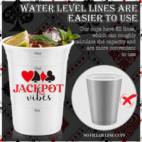 Norme 48 Pcs Checkered Flag Plastic Cups - Casino Night - image 4
