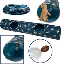 NFL Philadelphia Eagles Cat Tunnel Tube Toy with Plush Football - Philadelphia Eagles - image 2
