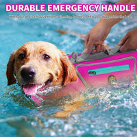 Dog Life Jacket, Good Visibility Pet Swimming Vest for Boating L – Essentials for Dogs - RosePink / X-Large - image 2