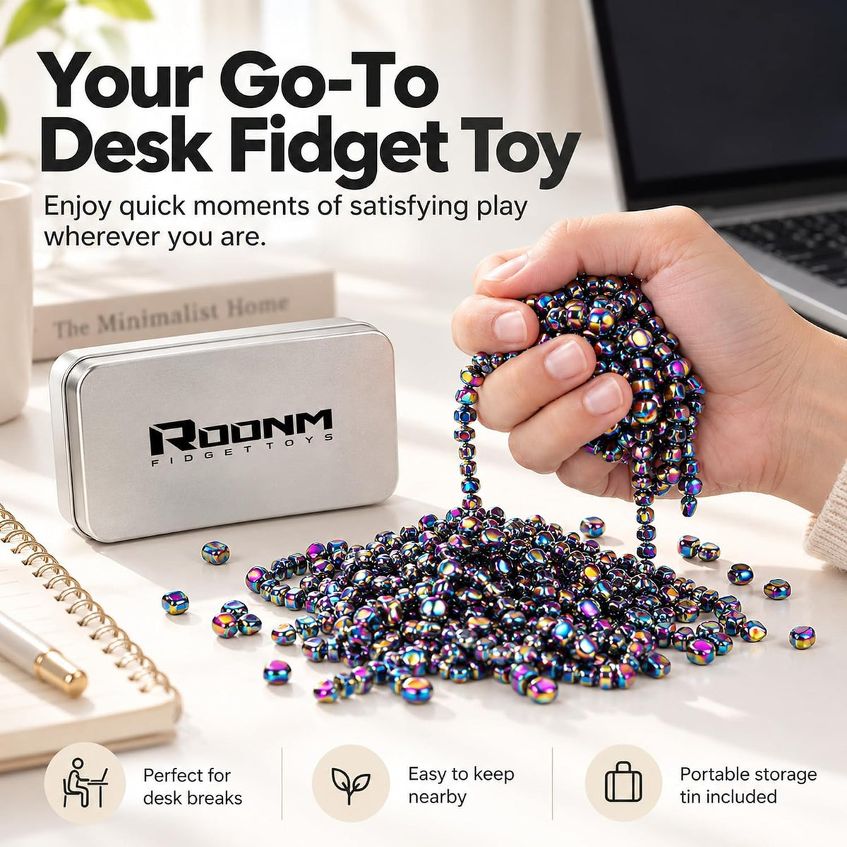 Fidget Toys for Adults and Teens 14+, 550+ Ferrite Pieces - 1100 PCS - image 4