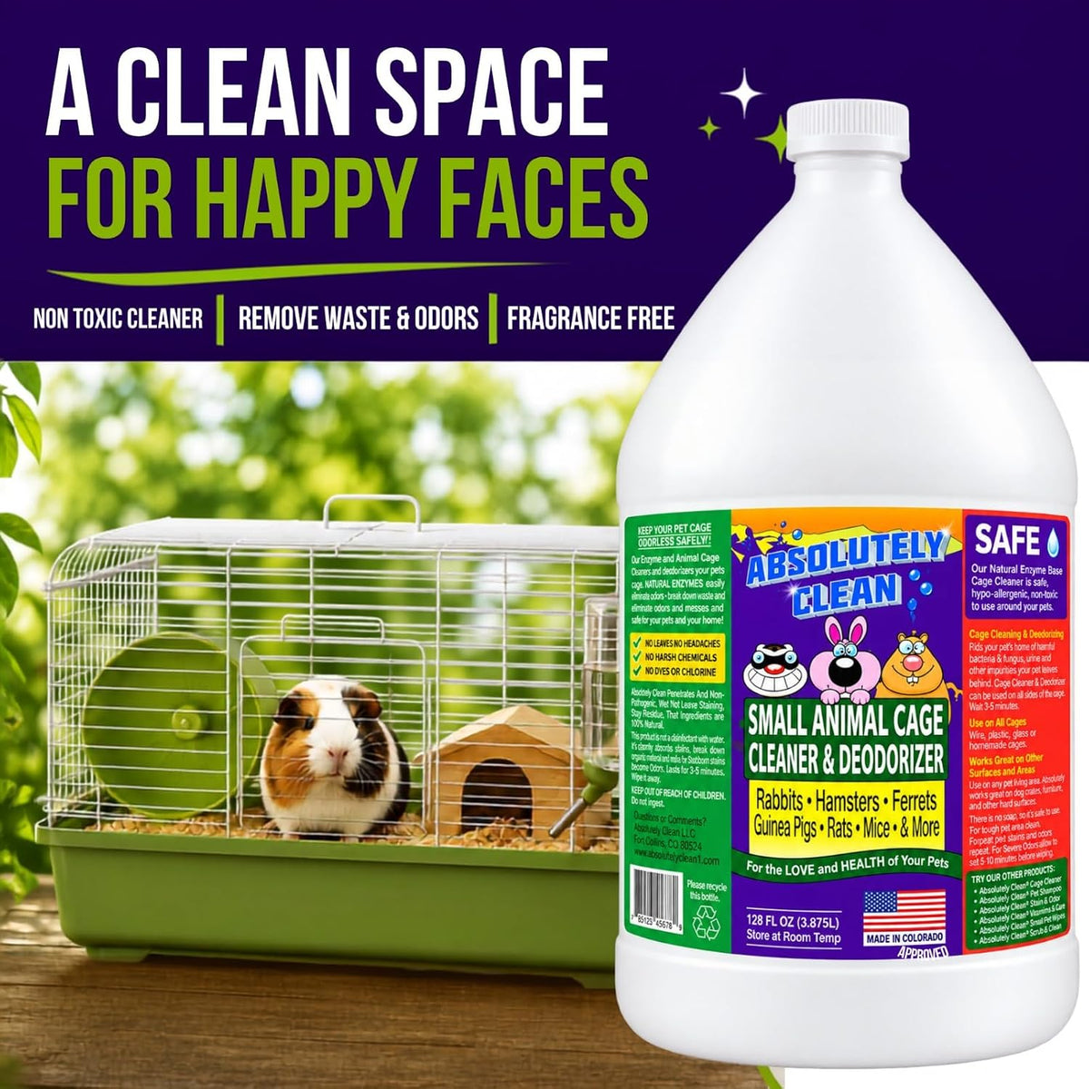 Absolutely Clean Amazing Small Animal Cage Cleaner - 128 Fl Oz (Pack of 1) - image 3