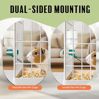 Choco Nose Patented No-Drip Water Bottle/Feeder for Guinea Pigs/Hamsters/Bunnies/Ferrets/Other Small Pets, Critters and Animals - for Cages, Crates or Wall Mount. 10.2oz. Nozzle 10mm, Green (C128)