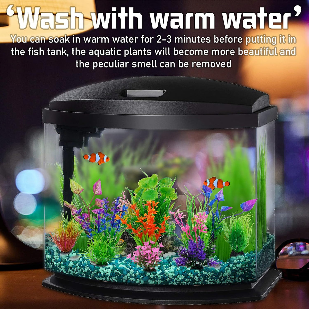 Ameliade 11 Pieces Aquarium Artificial Plastic Plants Fish Tank - image 4