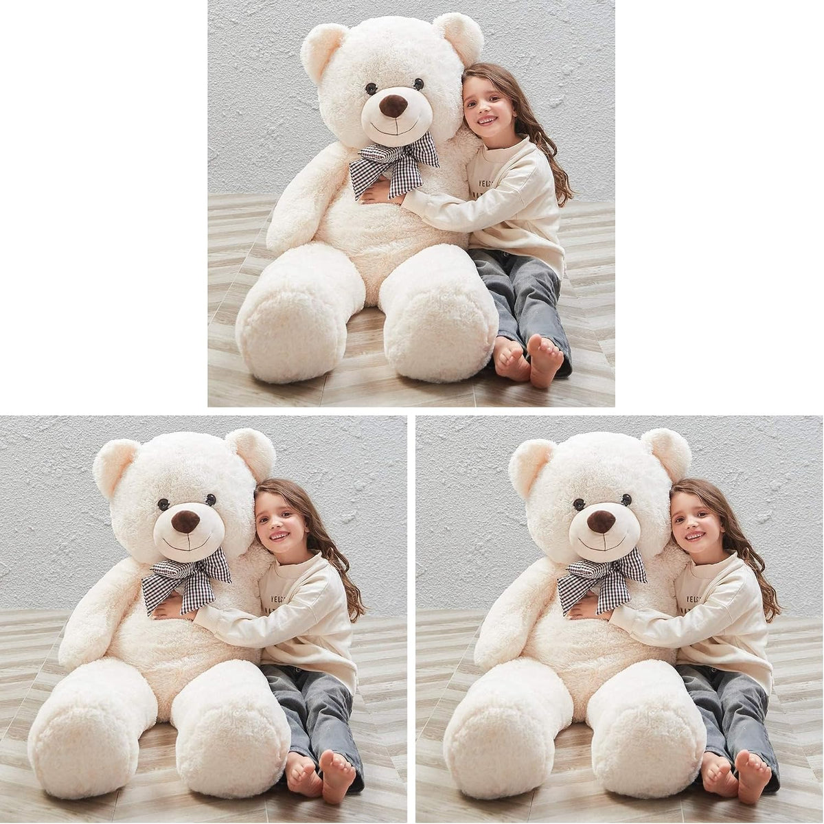 MaoGoLan 47 Inch Giant Teddy Bear - Off-white / 47 inches (Pack of 3)