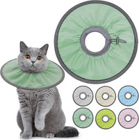 Lightweight Cat Cone Collar Soft, Soft Comfortable Cat Recovery Collar After Surgery, Elizabethan E Collar for Cats, Cone for Cats to Stop Licking (Mint Green, Medium)