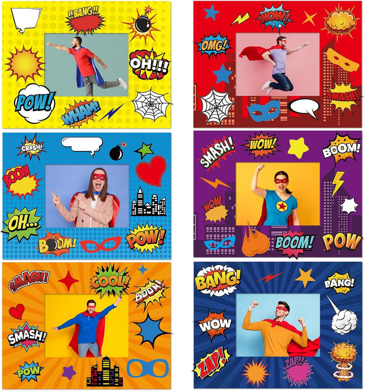 30 Packs Halloween Arts and Crafts for Kids Picture Frame Craft Kits - hero