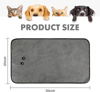 Pet Dog Cat Microfiber Drying Towel Ultra Absorbent Great for Bathing - Multi-colored / 20" x 35" - image 2