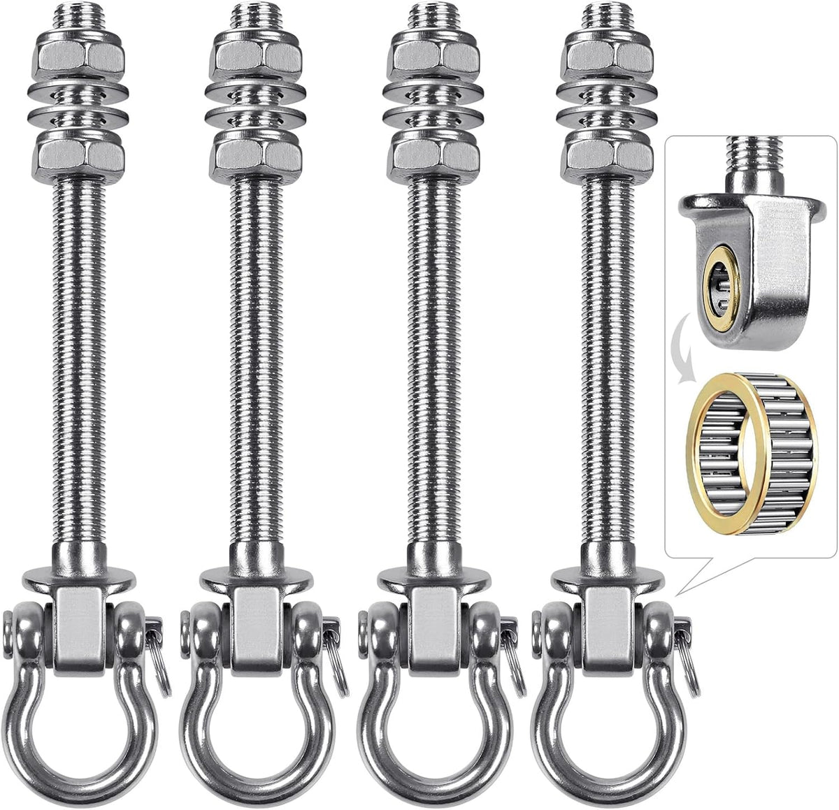BeneLabel heavy duty stainless steel swing hangers with bearings, set of 2 - view 5