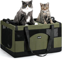 Large Double Cat Carrier with Removable Divider