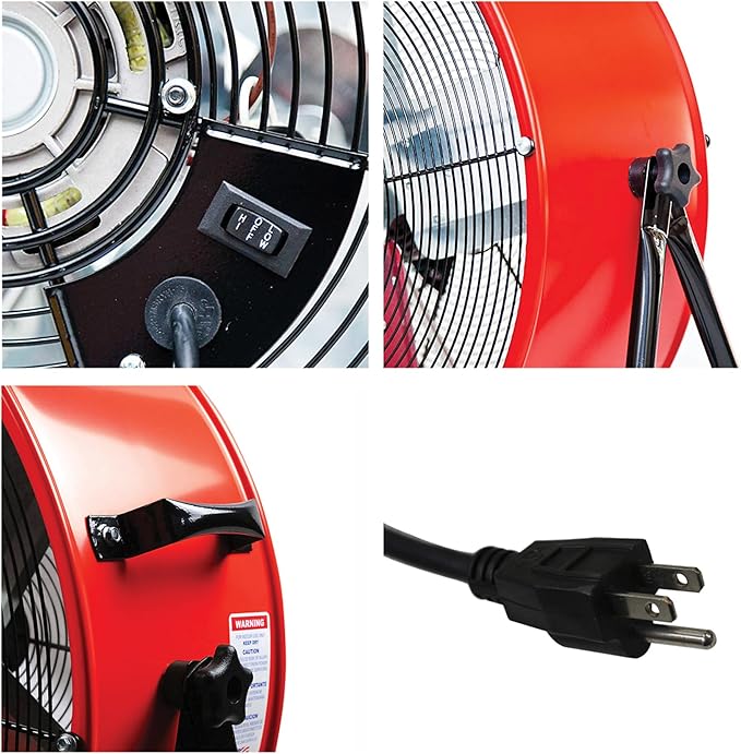 Maxx Air 24" Industrial Fan Heavy Duty - Rugged Drum Fan for Workshop - Powerful Shop Fans Heavy Duty for Industrial Use - Large Cooling Solution for Factories and Warehouses