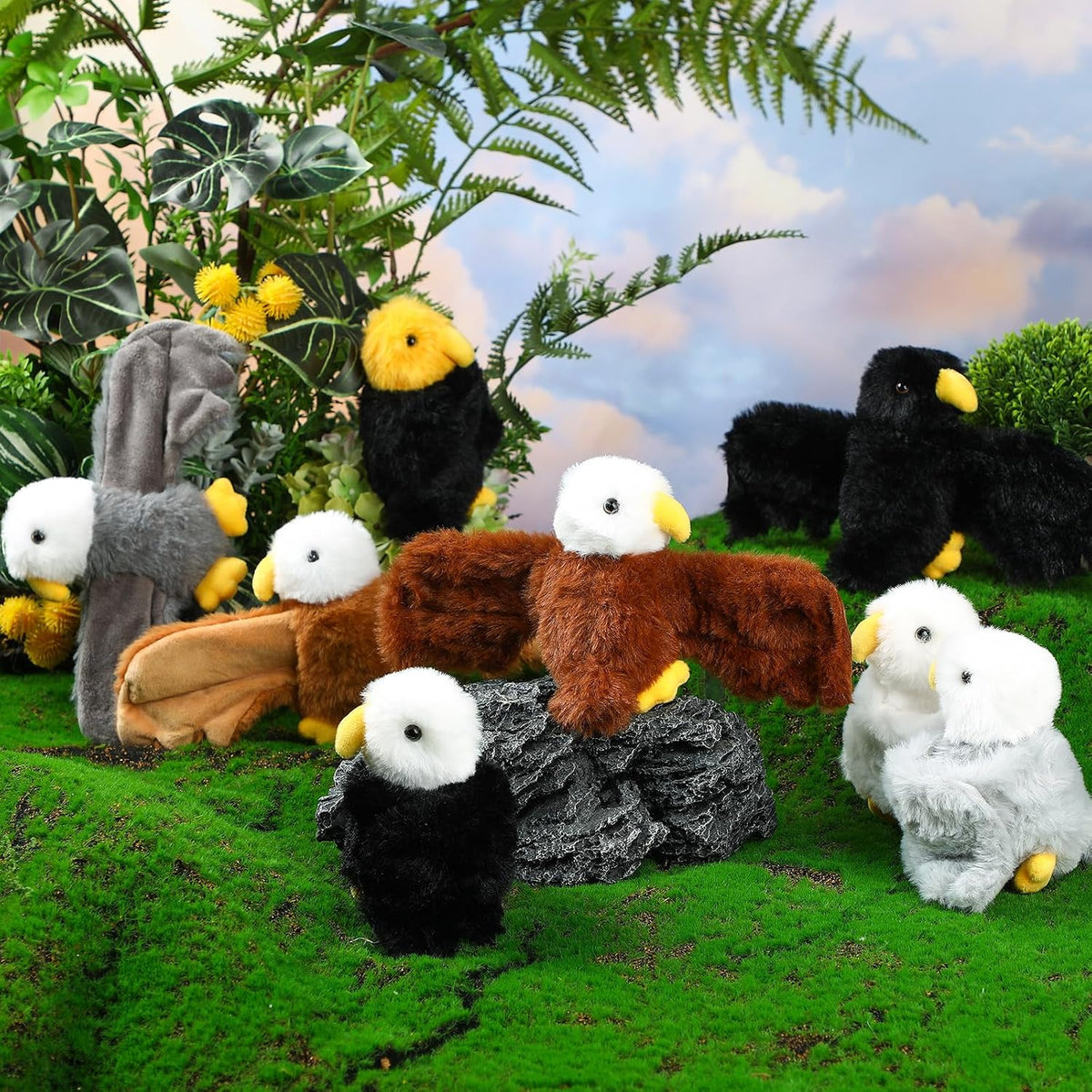 Liliful 8 Pack Kids Plush Gifts Stuffed Animal Slap Bracelets - Eagles - image 3