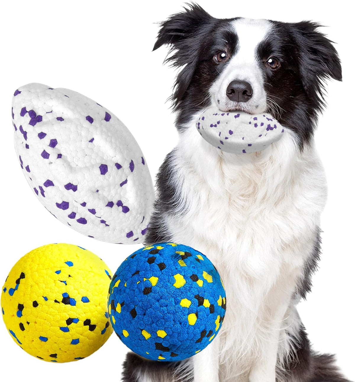 Kimee Dog Balls Tennis Balls Dog Chew Toys for Aggressive Chewers - 3 Balls (5.3in)