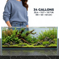 Low Iron Glass Ultra Clear Rimless Aquarium Tank - 34Gal 35.4"L×15.7"W×15.7"H - image 2