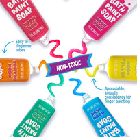 Tub Works Bath Paint Soap Bath Toy, Classic 6 Pack, Non-Toxic - Neon - image 3
