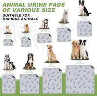 Washable Dog Pee Pads, Non-Slip Waterproof, Feather - Leaf Pattern / 32"x63"(Pack of 2) - image 4
