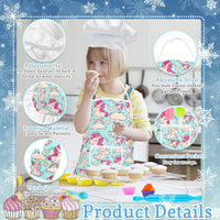 KAEGREEL Kids Baking Chef Set with Unicorn Apron and Mitt - Purple Unicorn Apron+6 Model Cookie Cutters - image 3