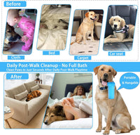 Dog Paw Cleaner Cup with Detachable Top Brush for Large & XL Dogs – Essentials for Dogs - Large(3Towels&Brush) / Blue - image 3