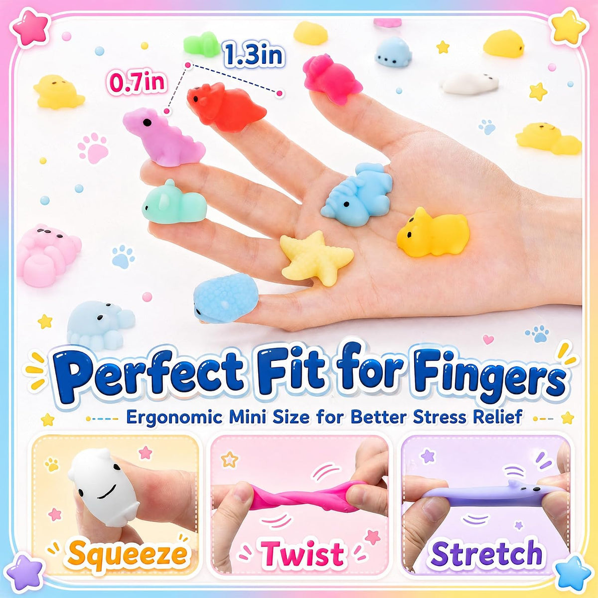 Dioju 200 Pcs Mochi Squishy Toy - image 2