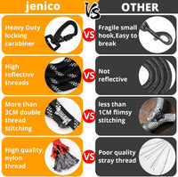 Long Dog Leash 15 FT: Heavy Duty Rope Leashes for Dogs Training - orange black / 10ft*1/3'' - image 2
