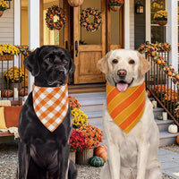 Fall Dog Bandanas Large 3PCS - 26-OBB plaid / X-Large - image 3