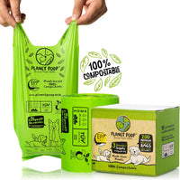 PLANET POOP Home Compostable Dog Poop Bags Extra-long with Handles - 200 Count (Pack of 1)