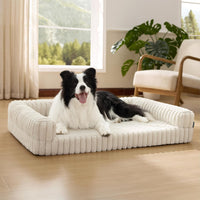 Bedsure ComfyFleece Memory Foam Orthopedic XL Dog Bed Washable 42" – Essentials for Dogs - Cream / 35.0"l X 25.0"w X 7"th
