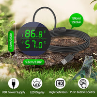 Reptile Thermometer and Humidity Gauge, Digital Display - Blue - 2 Pack - image 3