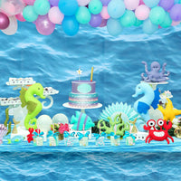 Irenare 2 Pieces Ocean Plastic Tablecloth 54 x 108 Inch Blue – Fun for Kids & Family - 4 / 54 x 108 Inch (Rectangular) - image 3