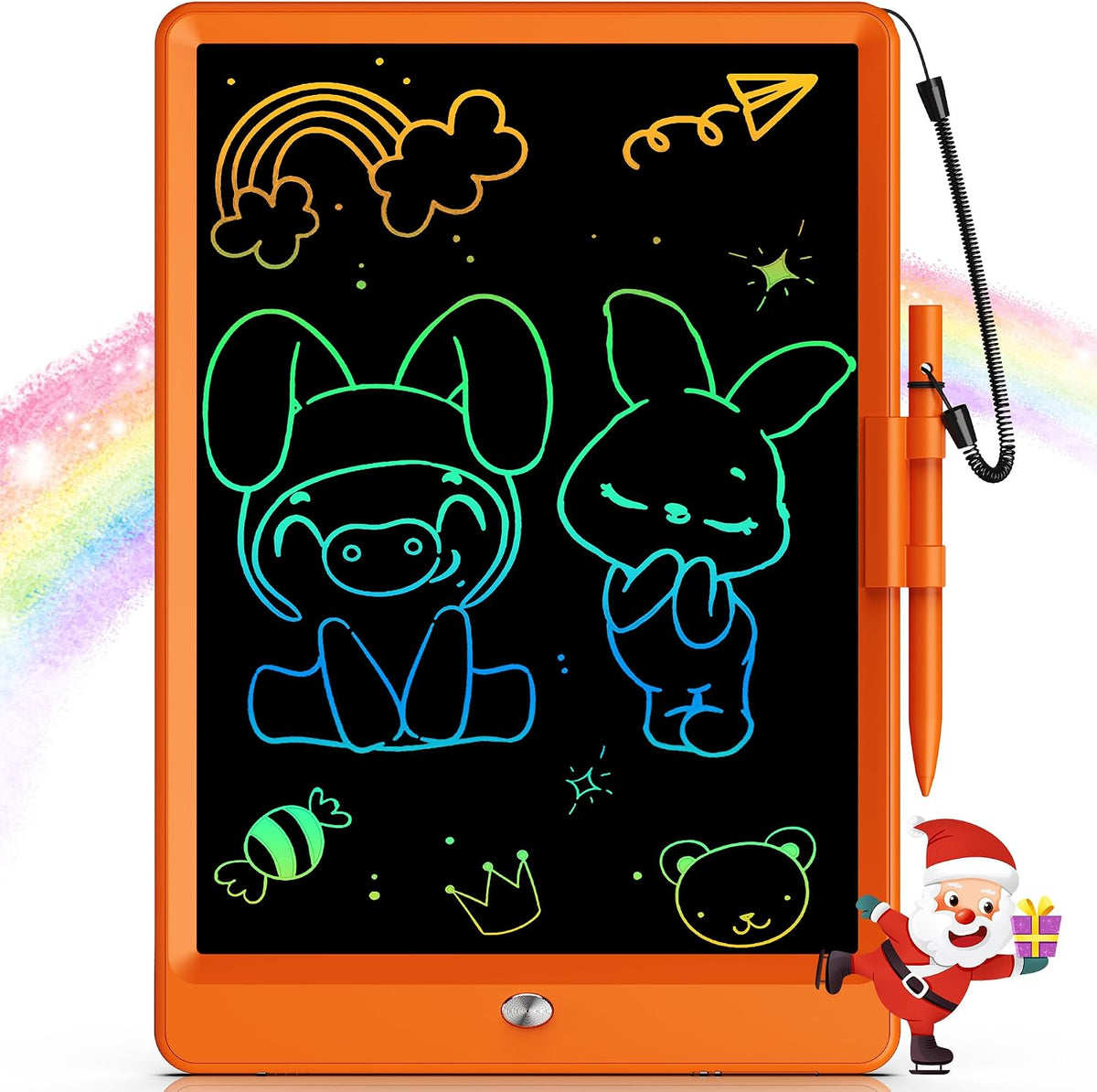 10 Inch LCD Writing Tablet for 3-8 Year Olds - Orange / 10 inch