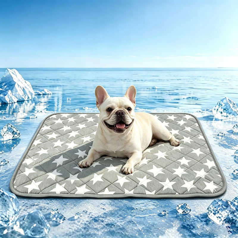 GOLOPET Cooling Mat for Dogs 34 x 23in – Essentials for Dogs - Gray Star / 18x24in