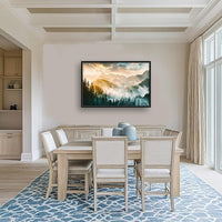 Mountain Large Wall Art Foggy Forest Landscape Pictures Sunrise Wall Decor Nature Scenery Canvas Print Painting Artwork for Bathroom Living Room Bedroom 36L" x 24W"