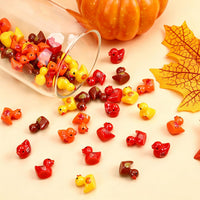 JUNEBRUSHS 50 Pcs Mini Pumpkins Fake Pumpkins Artificial Pumpkins - Autumn Duck Style - image 2