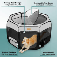 Akinerri Portable Dog Playpen - Large / Black - image 2