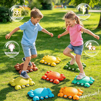 TOPNEW crab balance stepping stones for kids in bright colors, set of 6 - view 27