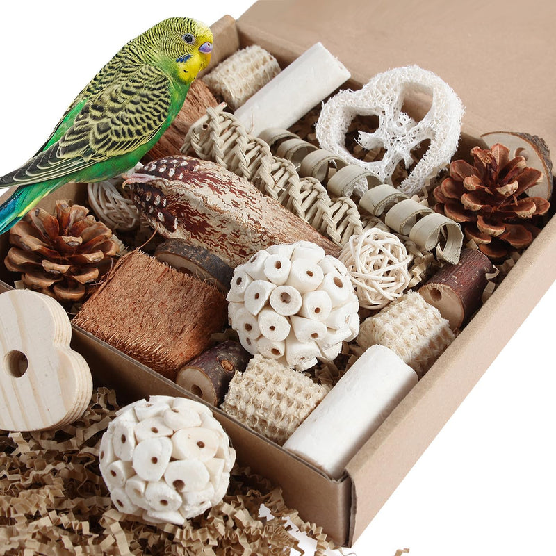Kyouki Bird Toys Parrot Toys Natural Bird Foraging Box Foot - Medium
