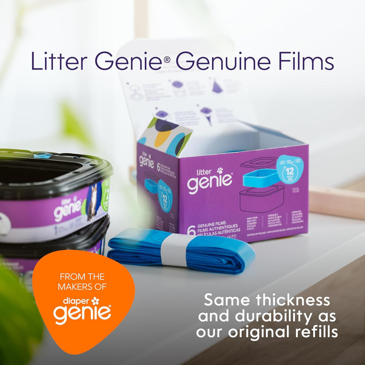 Litter Genie Standard Square Refill Bags - 9 Count (Pack of 1) - image 3