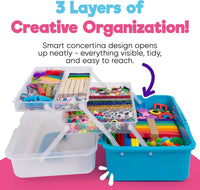 Blue Squid Arts & Crafts Box- 2800+ pcs Deluxe Craft Supplies Box - Craft Box Blue - image 2