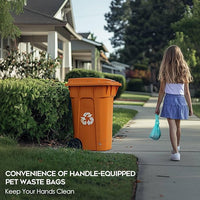 Compostable Dog Poop Bags for Swivel Bin & Rake Dog Pooper Scooper, AYOTEE Heavy Duty Poop Bags for Dogs Biodegradable,Tear-Free Large Dog Bags for Poop 50 Packs, Dog Waste Bags with Handles, Green