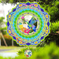 FANTAART Christmas wind spinner, 12 inch stainless steel snowman yard sculpture