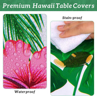 durony 2 Pieces Halloween Candy Corn Disposable Tablecloths 108 x 54 - 2 / Green Hawaiian - image 3