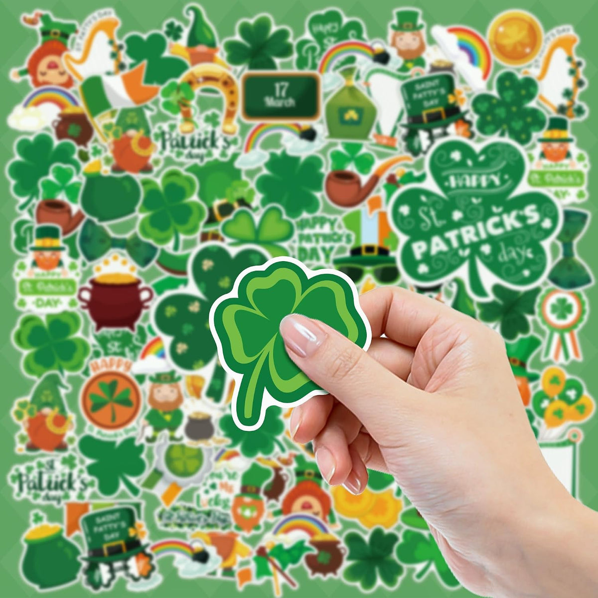 Stickers for Kids, Water Bottle Scrapbook Stickers for Toddlers - St Patricks Day - image 3