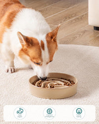 vancasso Slow Feeder Dog Bowl - Brown / 1.5 Cups - image 2