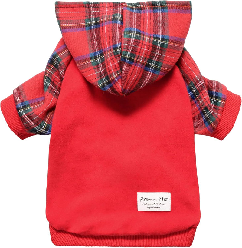 Fitwarm Tartan Plaid Dog Hoodie - Medium / Tartan