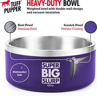 Tuff Pupper 100 oz Heavy Duty Insulated Stainless Steel Dog Bowl - 100oz / Royal Purple - image 2