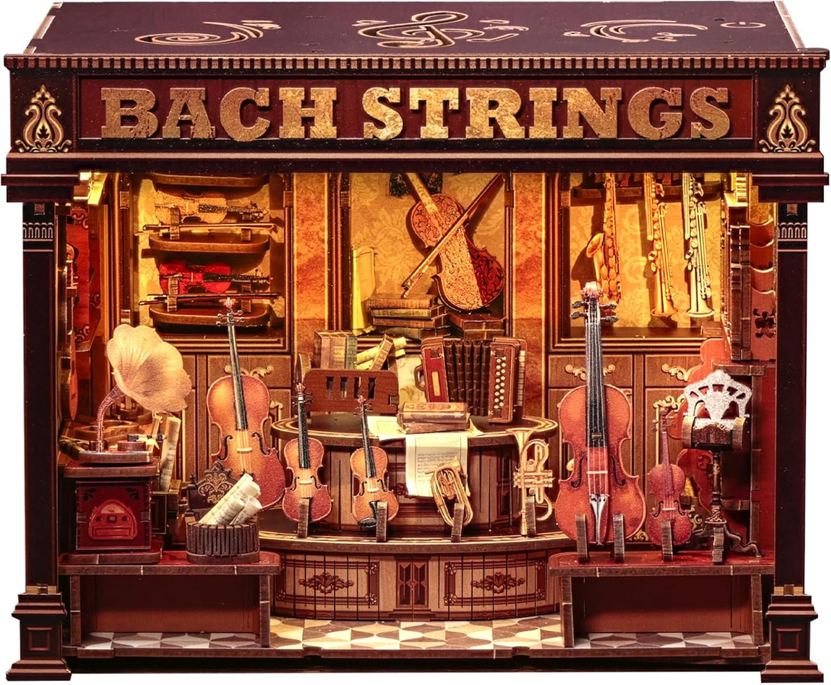 Cutefun Book Nook Kit, Bach Strings Musical Instrument Store - Bach Strings