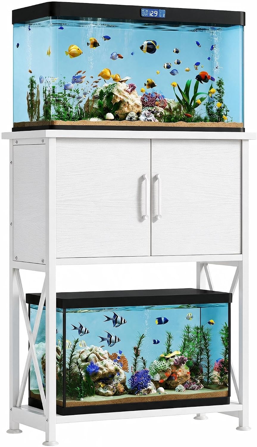 5-10 Gallon Fish Tank Stand - White / 5-10 Gallon