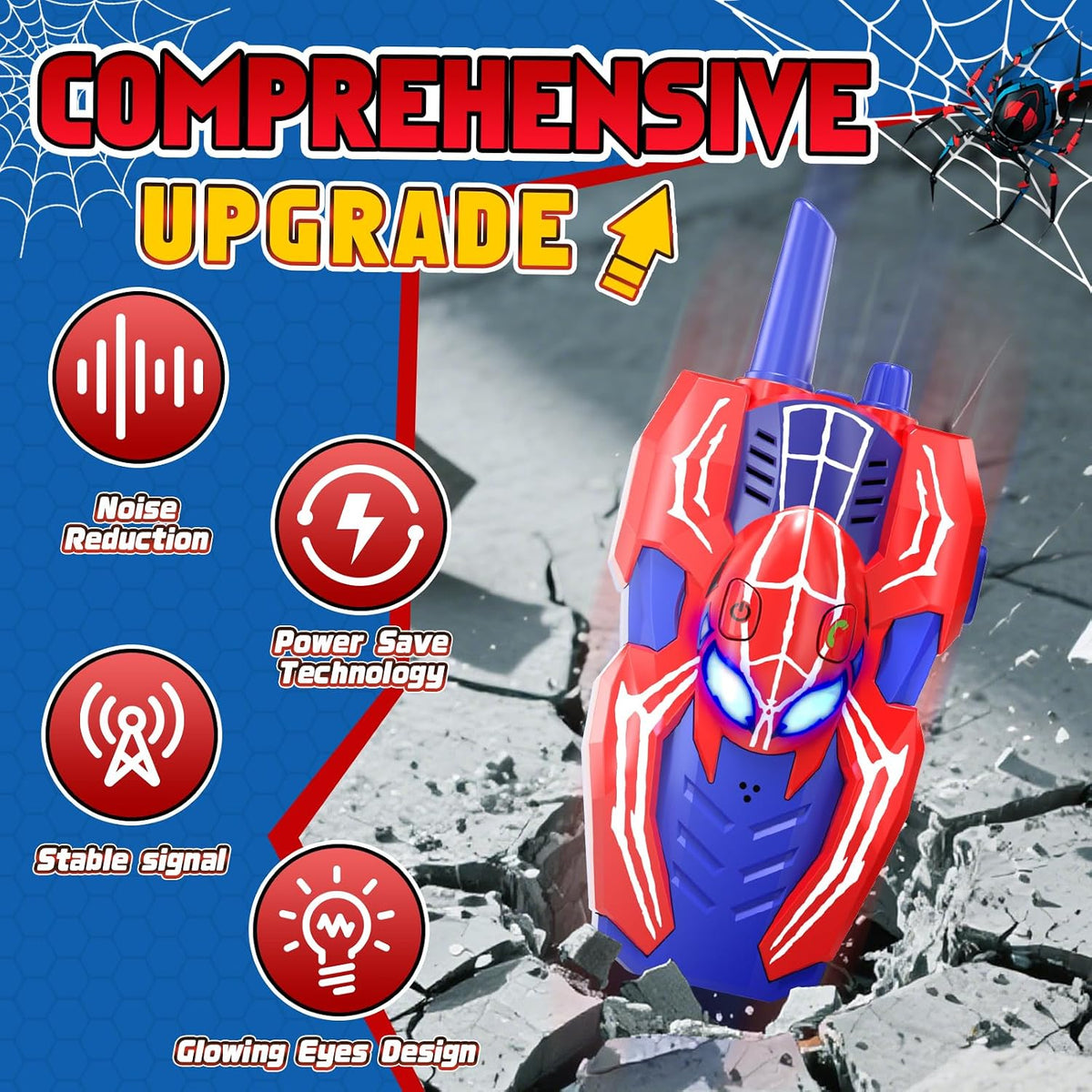 2 Pack Walkie Talkies for Kids, Birthday Gift for Boy 3-8 – Fun for Kids & Family - 2 Pack - image 4